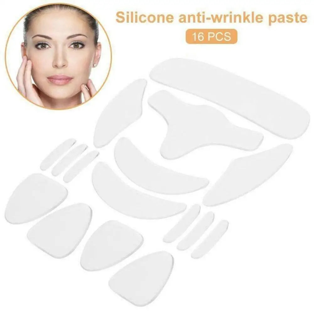 18Pcs Reusable Silicone Face Patch Set Anti Wrinkle Patches For Face Neck Forehead Eye Cheek Chest Pads Beauty Tools