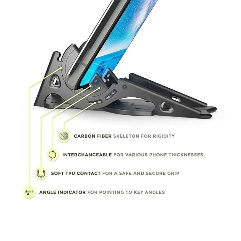 Adjustable Portable Mini Mobile Phone Holder Foldable Stabilize Rotation Pocket Universal Card Type Stable Desk Stand