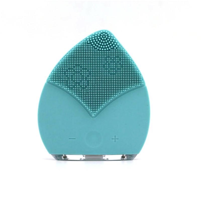 Makeup Deep Pores Cleaning Electric Waterpoof Silicone Sonic Vibration Facial Wash Brush Cleaner Cleanser Beauty Massager