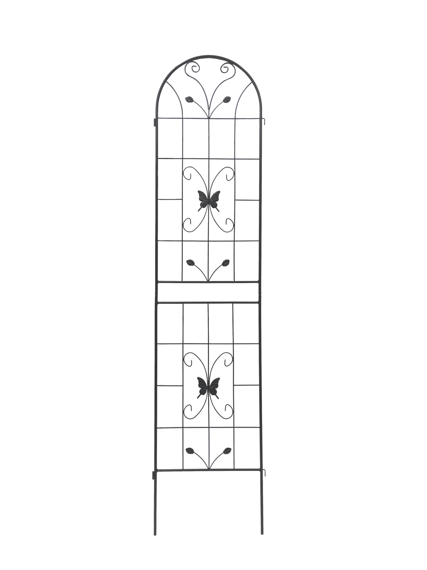 2 Pack Metal Garden Trellis 86.7" x 19.7" Rustproof Trellis for Climbing Plants Outdoor Flower Support Cream White