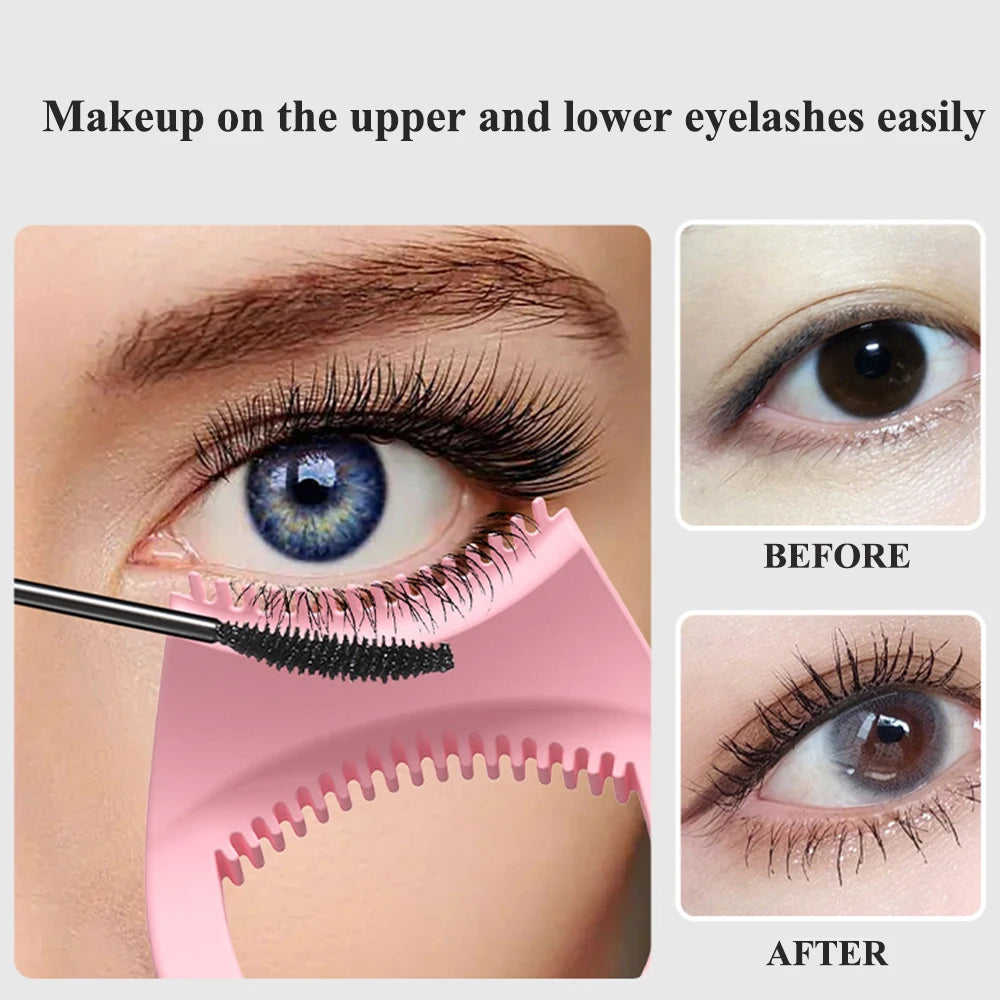 Mascara Shield Applicator Eyelash Brush Curler Guard Applicator Silicone Eyelashes Makeup Tool Eyeliner Guide Applicator Helper