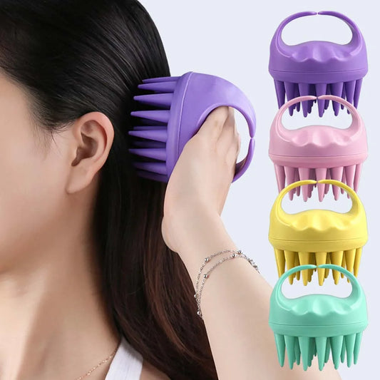 Portable Long Tooth Shampoo Brush Handheld Round Soft Scalp Massage Brush Bath Massage Brush Hair Shower Brush Comb Hair Care