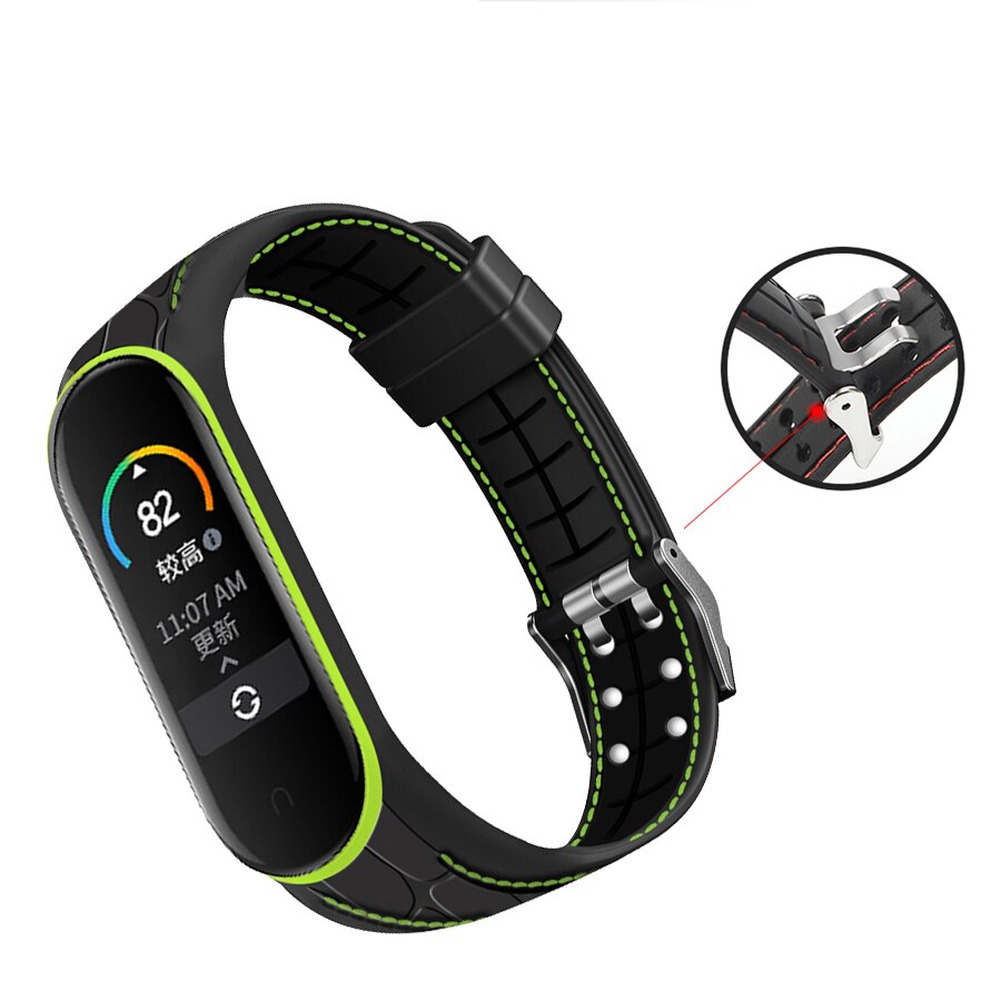 Double line Strap for Xiaomi Mi Band 5 4 3 Accessories Bracelet Wristband Bracelet for Miband 3 4 5 Replacement Breathable Strap