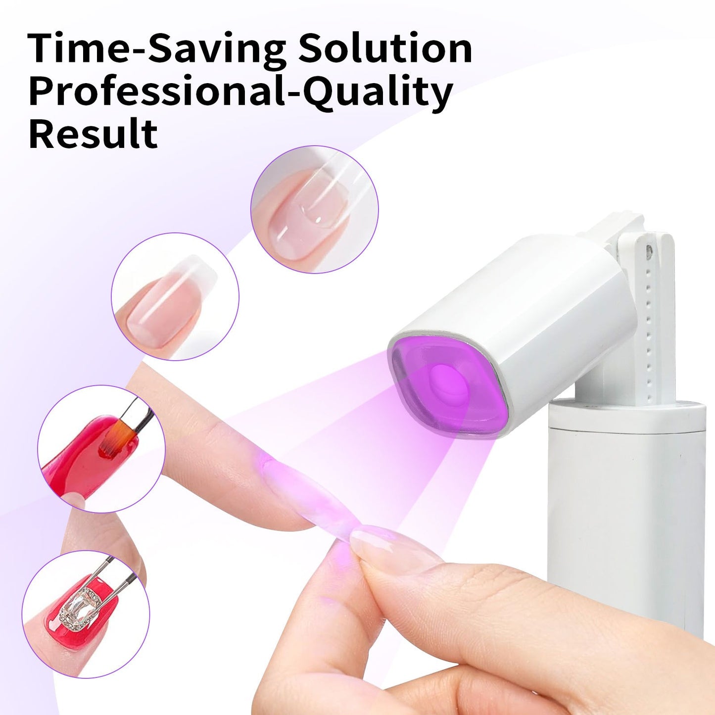 Mini UV Nail Lamp Dryer Machine Portable USB Rechargeable LED Nail Quick Drying Light Handheld Manicure Lamp For Gel Varnish