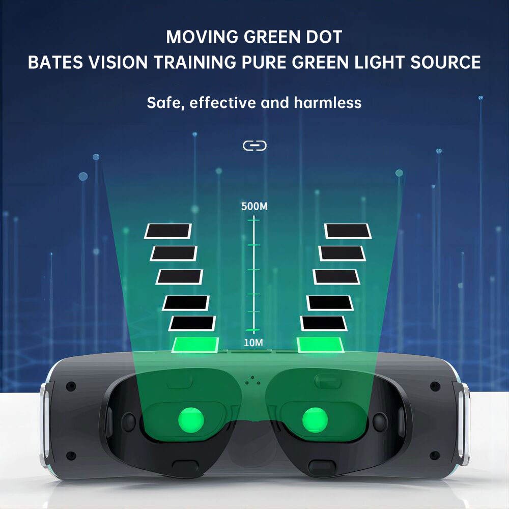 3d Moving Green Light Eye Protection Device Children'S Eye Massager Relives Eye Fatigue Vision Recovery Training Device