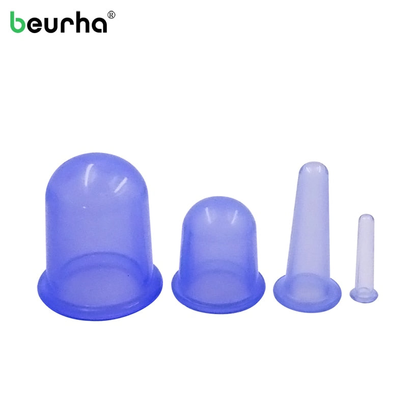 Vacuum Body Massage Helper Anti Cellulite Silicone Cupping Cups Family Health Care Massage Face Neck Medical Pump Suction