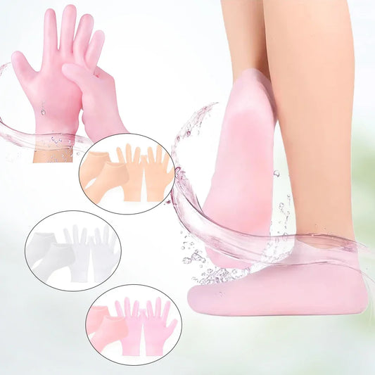 Silicone Socks Moisturizing Gel Socks Exfoliating and Preventing Dryness Spa Foot Care Tool Cracked Dead Skin Remove Protector