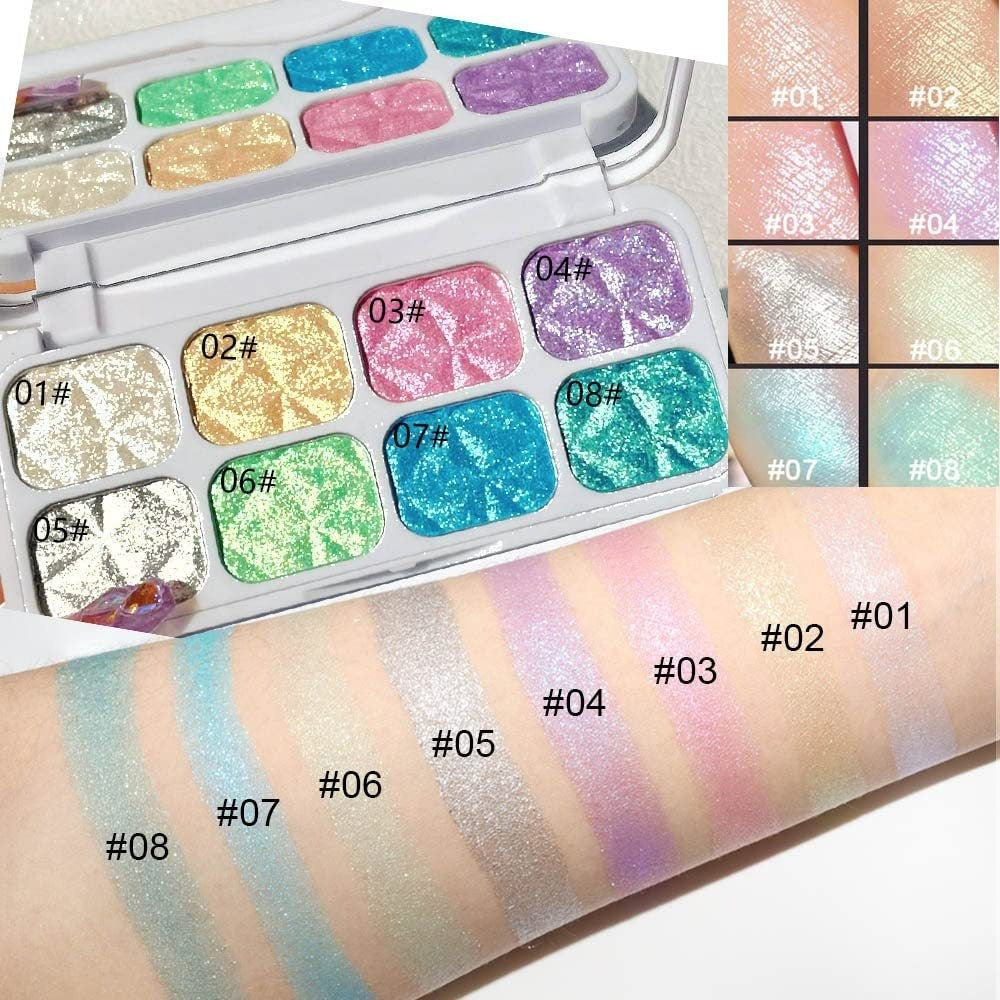 Macaron Chameleon 8 colors Eye Shadow Plate Eyes Makeup High Pigmented Matte Shimmer   Eyeshadow