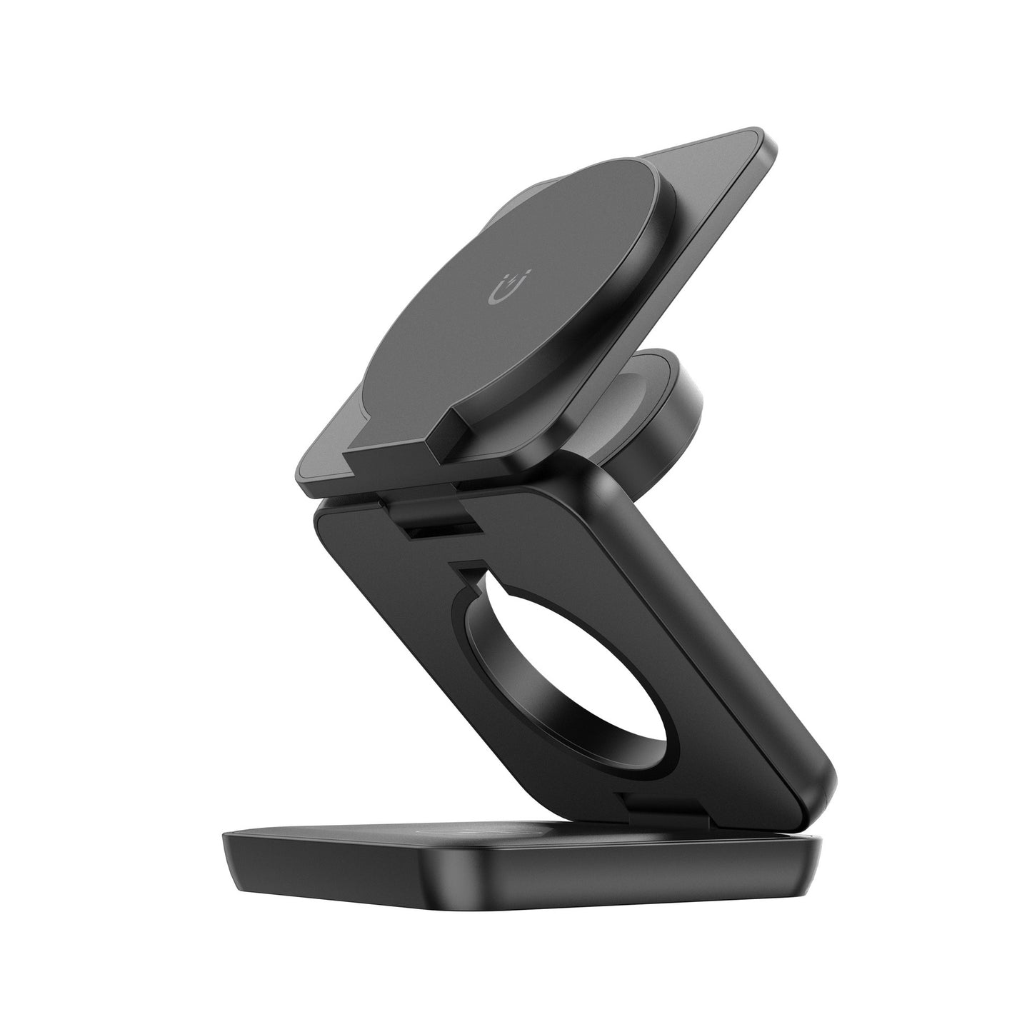 Three in one wireless charger with foldable magnetic suction suitable for iPhone wireless charging, phone holder desktop